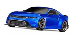 (TRX 105237-4BLUE) Traxxas 4-TEC 2024 Ford Mustang Drift car Blue