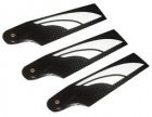 (BW5105)SAB 105mm Carbon Fibre Tail Blades Silver/White