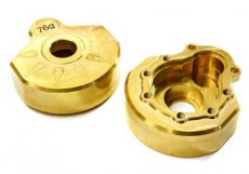 (C28088) CNC Machined Brass 76g Portal Cover (2) for Traxxas TRX-4 Scale & Trail Crawler