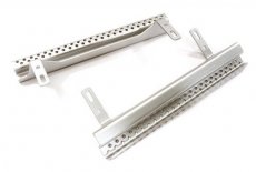(C28469SILVER) Alloy Machined Side Step Plate Set for Traxxas TRX-4