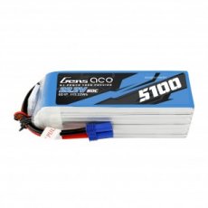 (GEA6S510080E5) Gens ace 5100mAh 80C 22.2V 6S1P Lipo Battery Pack with EC5 plug