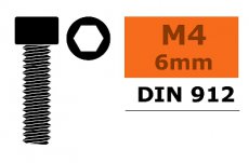 Cilinderkopschroef - Binnenzeskant - M4X6 - Staal - 10 st