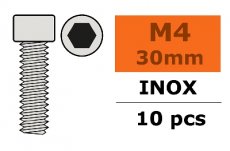 (GF-0200-020) Revtec - Cilinderschroef - Binnenzeskant - M4X30 - Inox - 10 st