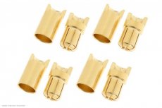 (GF-1000-009) Revtec - Connector - 6.5mm - Gold Plated - Male + Female - 4 pairs