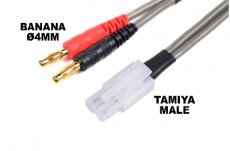 (GF-1207-031) Revtec - Charge Lead Pro "Banana 4mm" - Tamiya - 40 cm - Flat silicone wire 14AWG