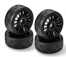 (H803041) HUDY 1/10 PRE-CUT SLICK BELTED TIRES RIGHT & LEFT (2+2)HUDY 1/10 PRE-CUT SLICK BELTED TIRES RIGHT & LEFT (2+2)