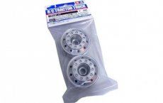 (TAM56517) Metal-Plated Front Wheels (22mm Width / Matte Finish)