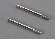 (TRX 4262) Shock shafts, steel, chrome finish (32mm) (2)