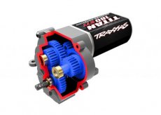 (TRX9791X)Transmission, complete (speed gearing) (9.7:1 reduction ratio) (includes Titan 87T motor)