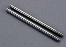 (TRX2765)Shock shafts, steel, chrome finish (X-long) (2)