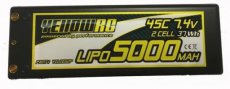 (YEL2652P) Yellow RC LiPo 5000mAh 7,4V 2S35C w/4mm bullet 3in1 plug